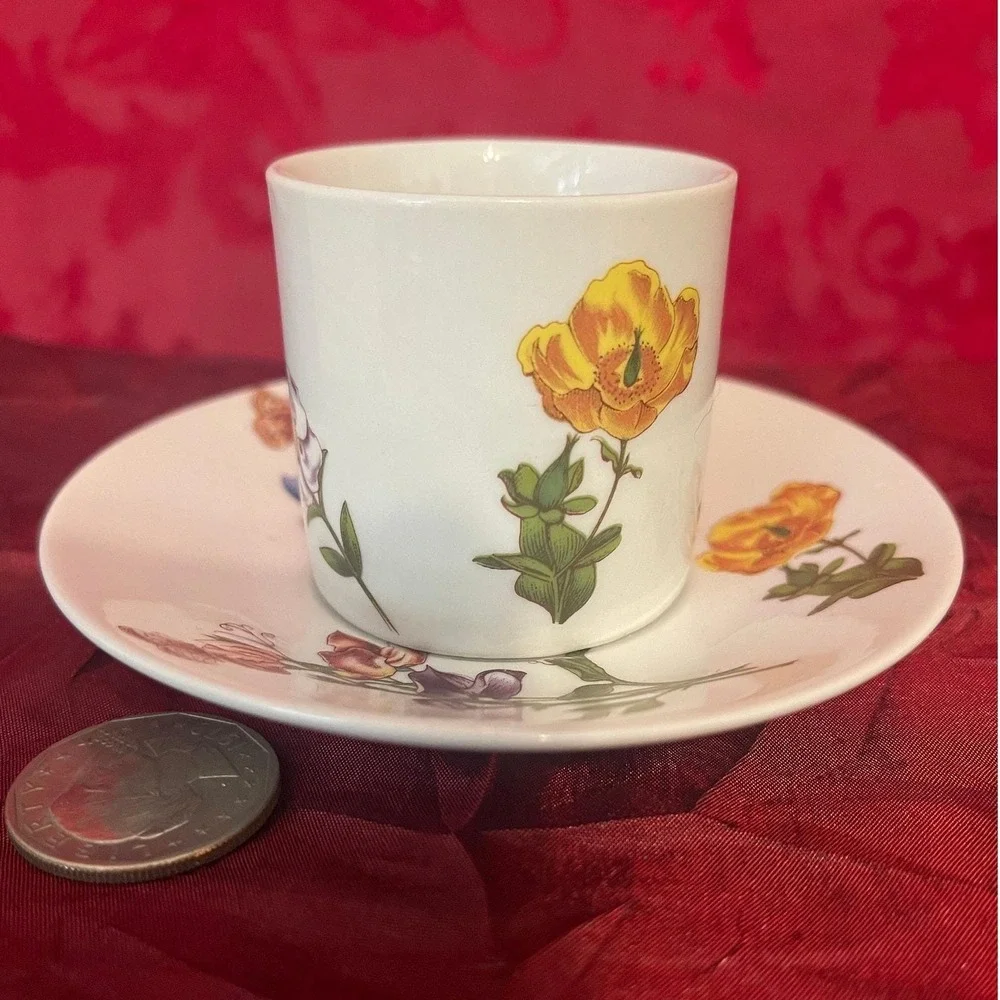 Vintage Cordon Bleu BIA Espresso Cup & Saucer Frieda Collection